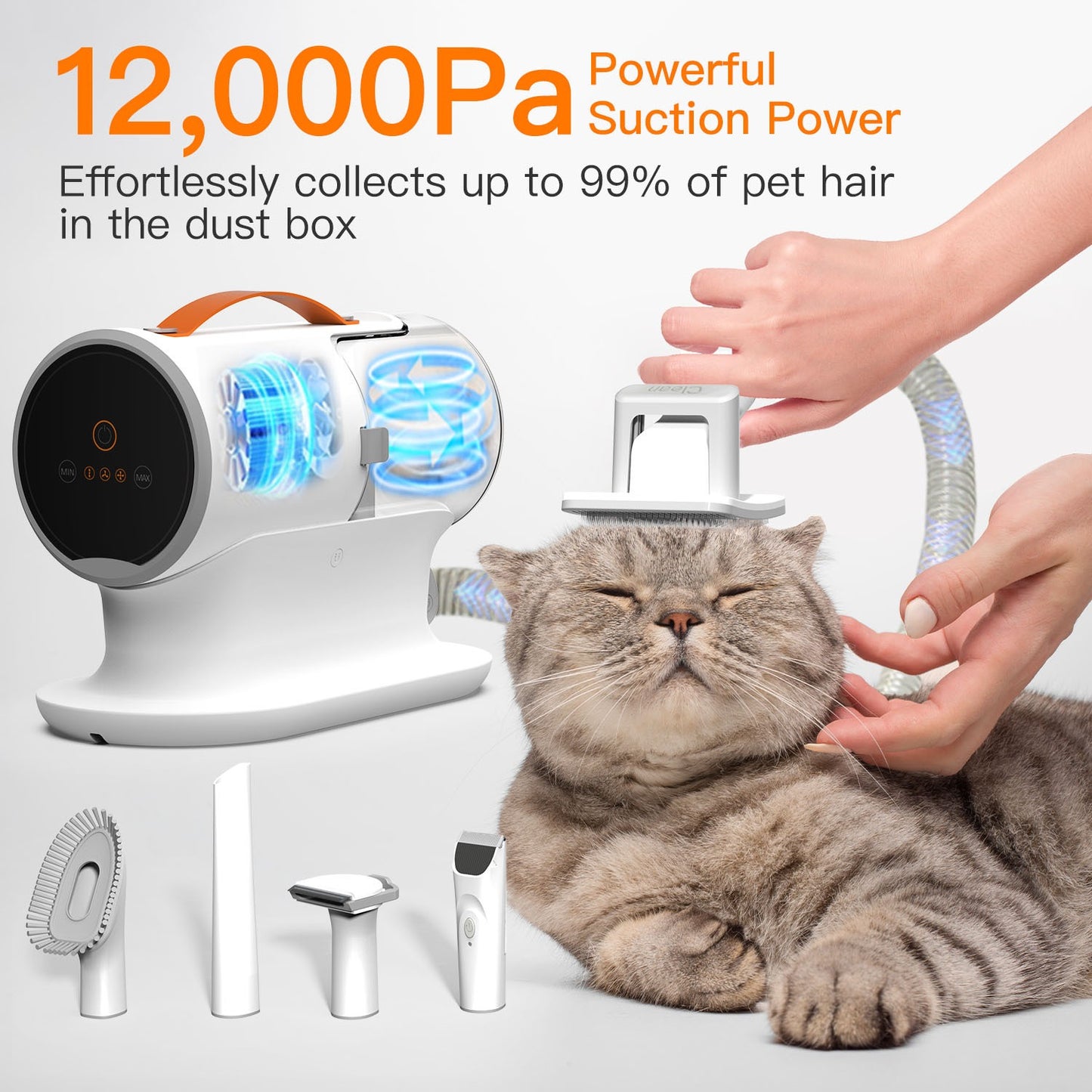 Pet intelligent beauty and grooming set is suitable for cleaning grooming and removing hair from cats and dogs of all sizes