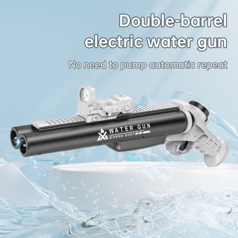 Double tube electric water gun outdoor water play and war toy