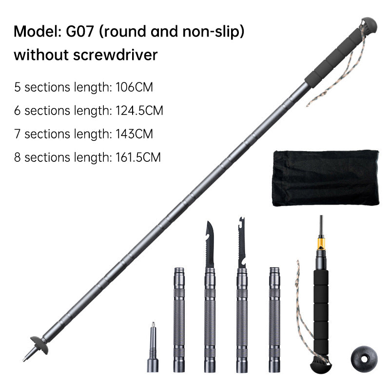 Folding telescopic outdoor hiking tactical self-defense stick Walking stick