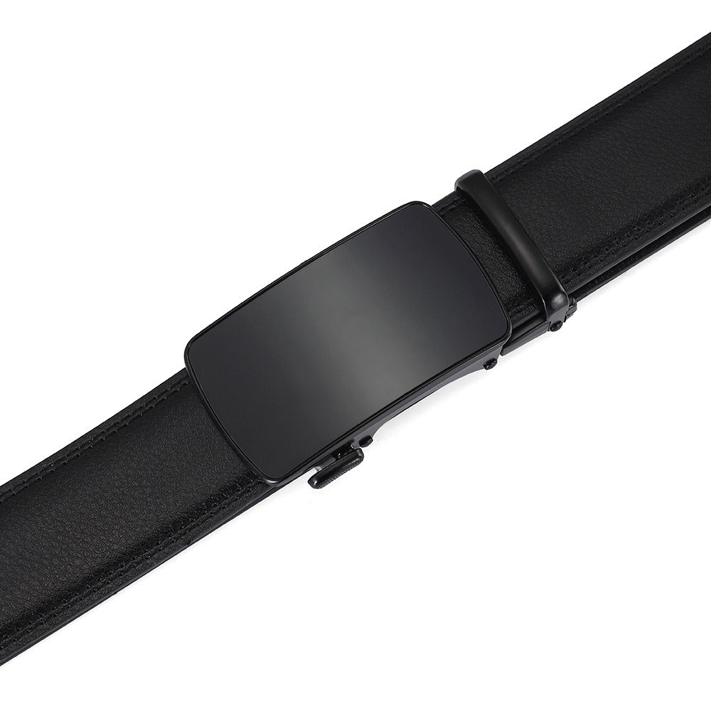 Men's high-end automatic buckle two-layer cowhide trendy new belt