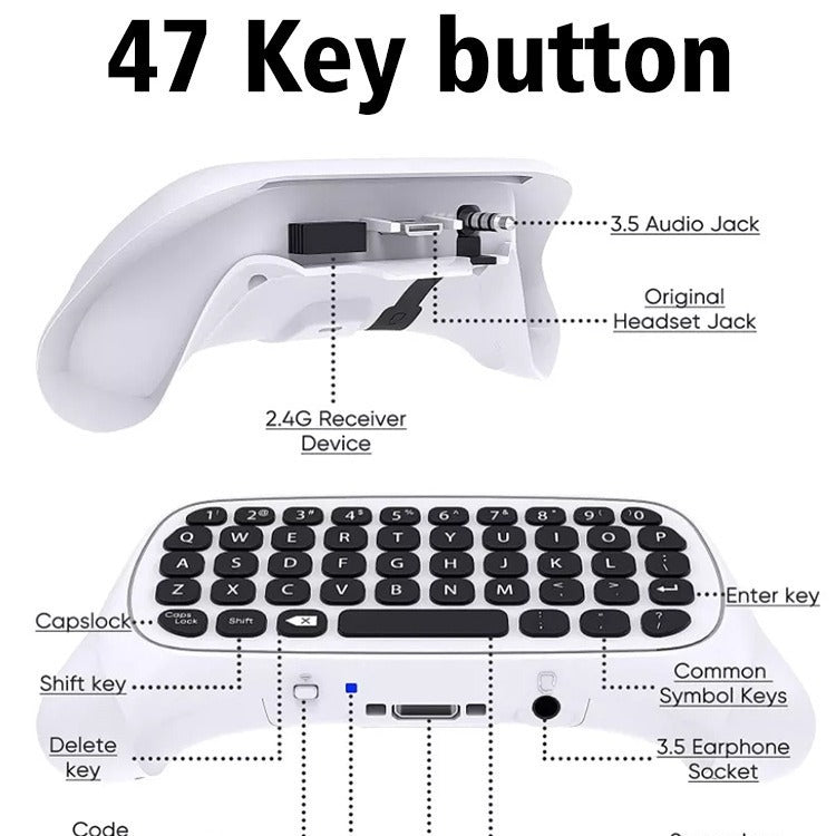 Suitable for Xbox One series game controllers wireless keyboard Xbox Series S/X input keyboard with joystick