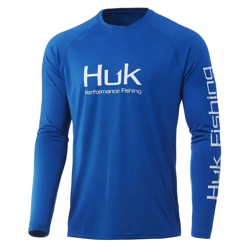 Huk Performance Fishing Clothing Men's Vented Long Sleeve Uv Protection Sweatshirt Breathable Tops Summer Fishing Shirts Camisa