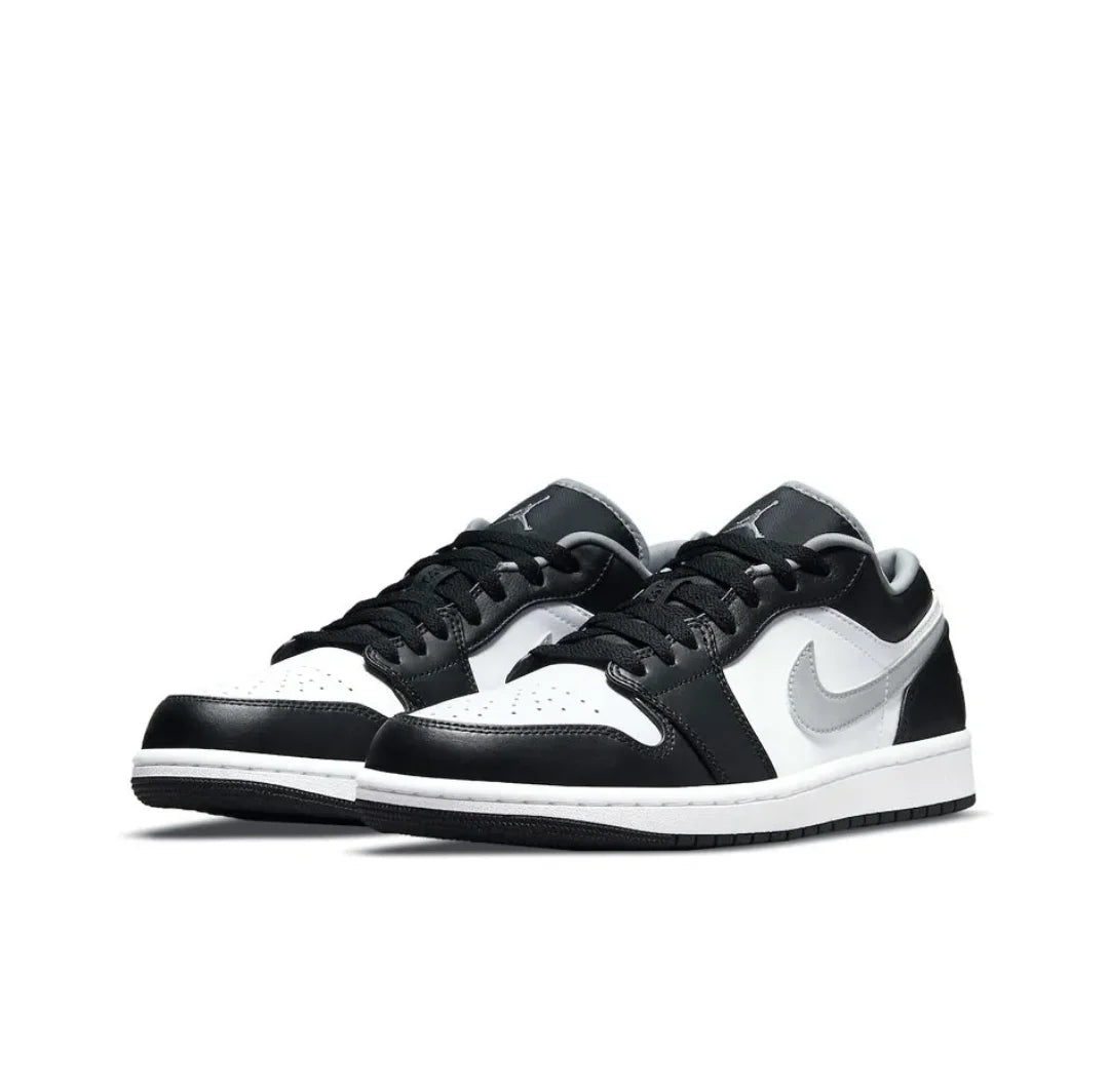 NIKE Air Jordan 1” Light Smoke Grey Synthetic Leather Anti-slip Wear-resistant Low Top Retro Basketball Shoes Men's Smoke Grey