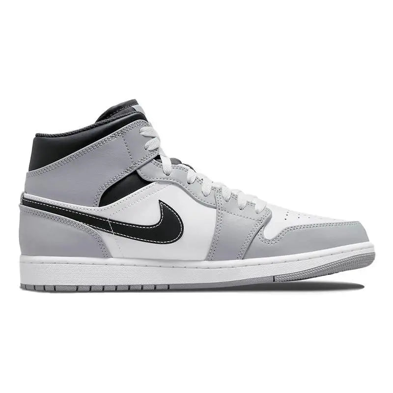 Nike Air Jordan 1 Mid 'light Smoke Grey' Sneakers Shoes 554724-078