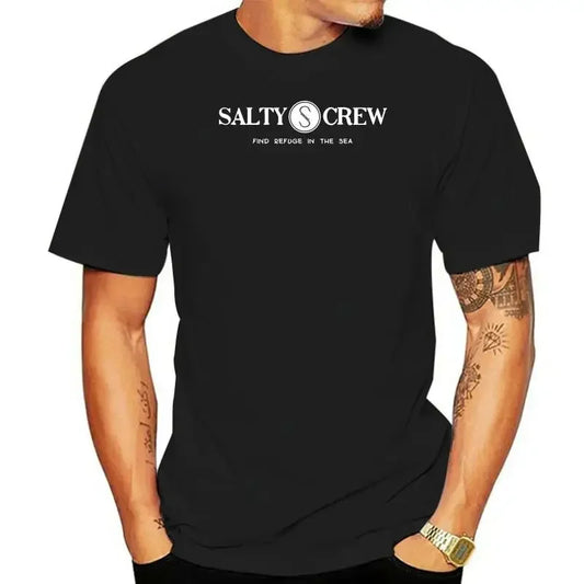 Salty Crew Men'S Railed Heather Short Sleeve Tee Cotton Top Christmas Gifts Tee Shirt