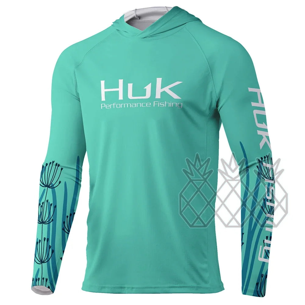 HUK Fishing Clothing Men Performance Long Sleeve Uv Protection Sweatshirt Breathable Tops Summer Fishing Shirts Camisa De Pesca