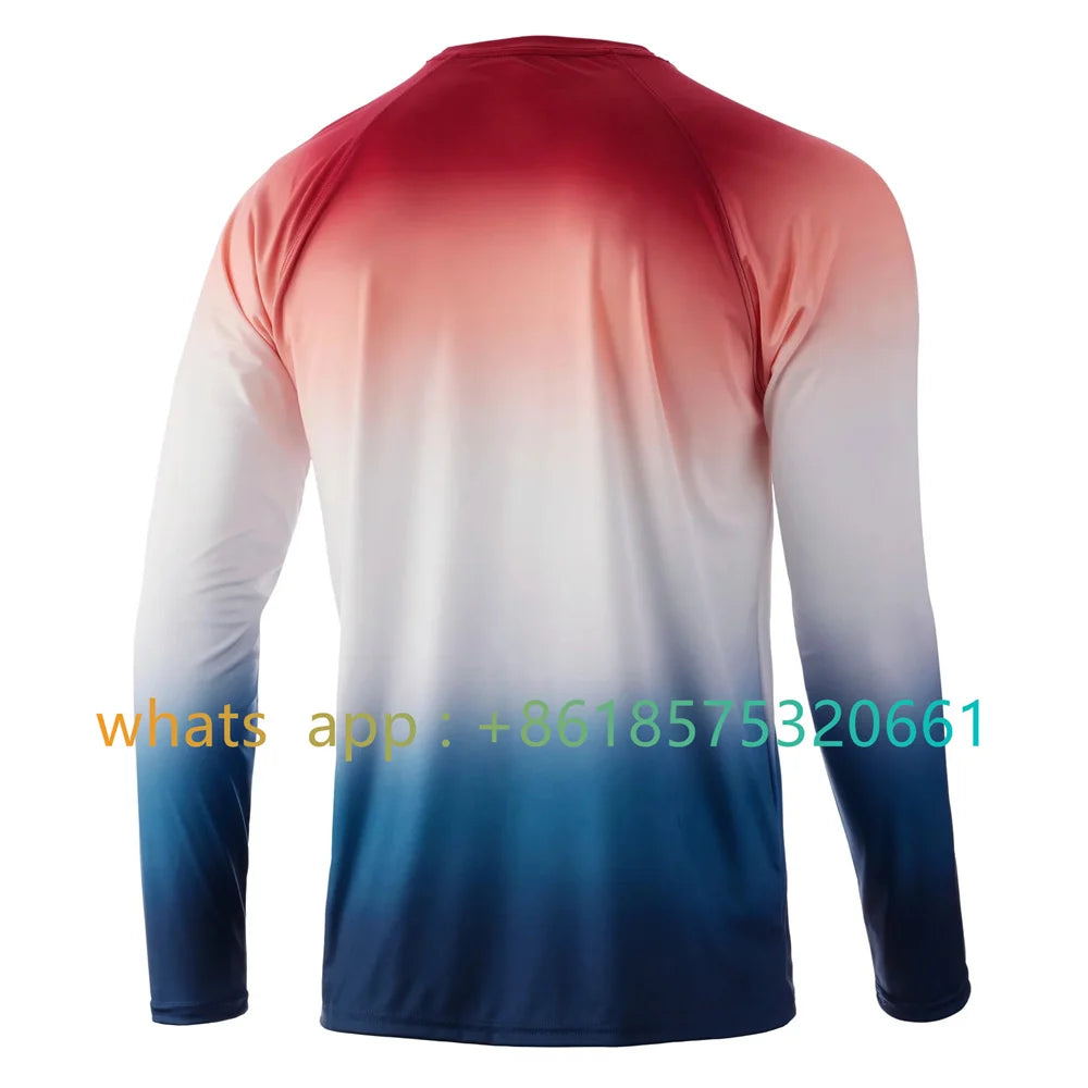 Huk Men's Double Header Long Sleeve Sun Protecting Fishing Shirt Fishing Shirts Men Sweatshirts Breathable Shirt Fishing Clothes