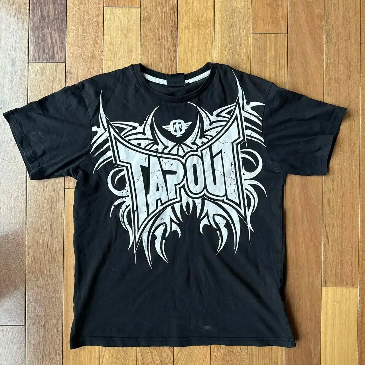 Y2K New Tapout T Shirt Letter Graphic Print Oversized TShirt Mens Punk Rock Round Neck Tops Harajuku Hip Hop Cotton Short Sleeve