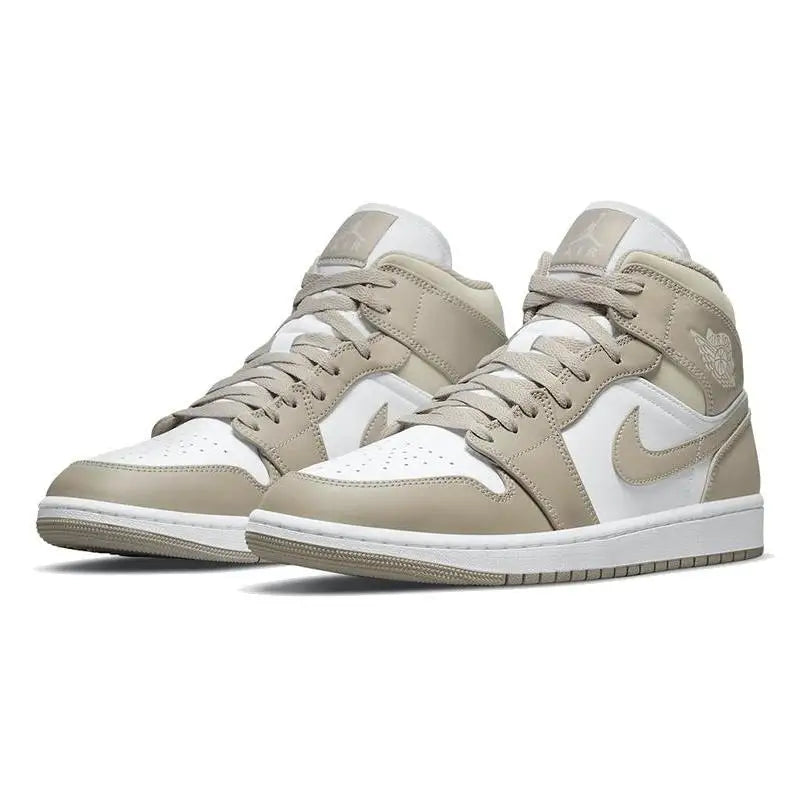 Nike Jordan 1 Mid Linen Sneakers shoes 554724-082