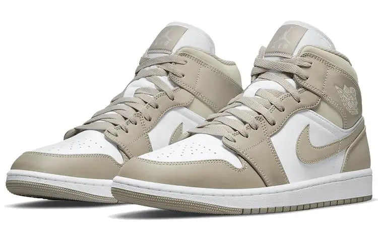 Nike Jordan 1 Mid Linen Sneakers shoes 554724-082