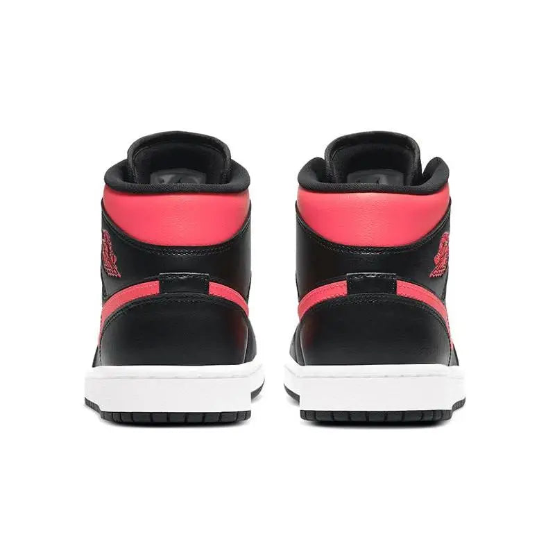 Nike Jordan 1 Mid Black Siren Red Women's Sneakers shoes BQ6472-004