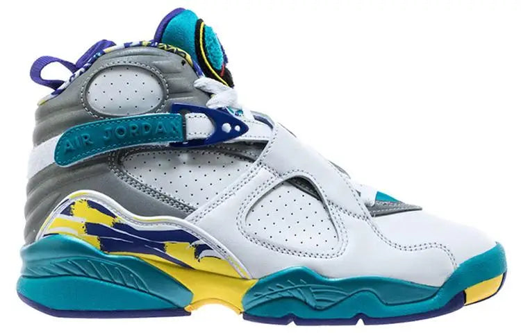 Nike Jordan 8 Retro White Aqua 2019 Women's Sneakers Shoes Ci1236-100