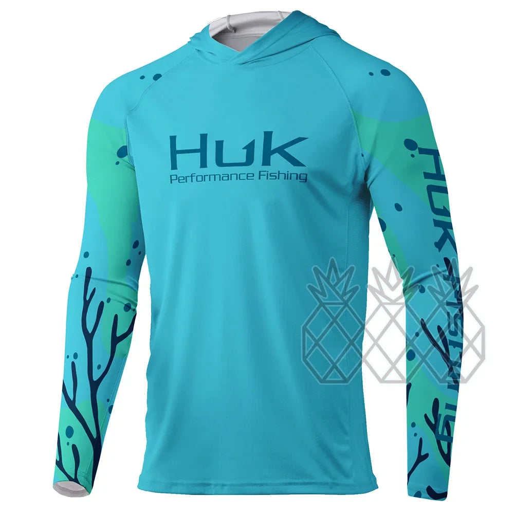 HUK Fishing Clothing Men Performance Long Sleeve Uv Protection Sweatshirt Breathable Tops Summer Fishing Shirts Camisa De Pesca