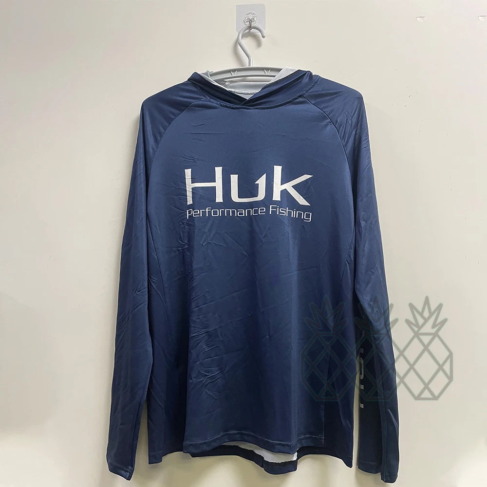 HUK Fishing Hoodie Shirts Long Sleeve Quick Dry Sweatshirt Summer Breathable UV Fishing Clothing Camisa De Pesca Breathable Tops