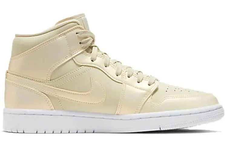 Nike Jordan 1 Mid Goose Feather Yellow Women's Sneakers Shoes Ck6587-200