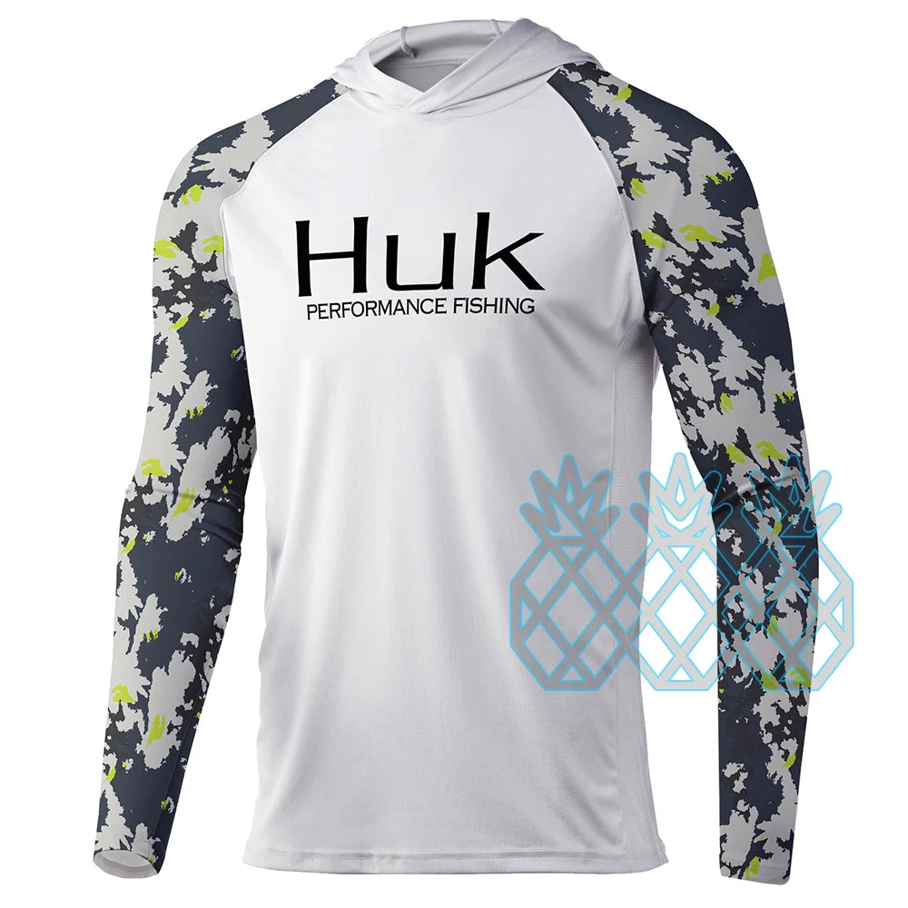 HUK Fishing Clothing Performance Fishing Hoodie Uv Protection Long Sleeve Angling T-shirts Men Breathable Tops Camisa De Pesca