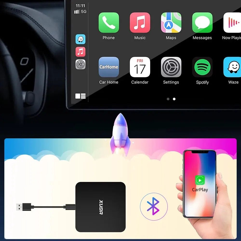 XUDA Wireless CarPlay Android Auto Wireless Adapter Spotify For Mazda