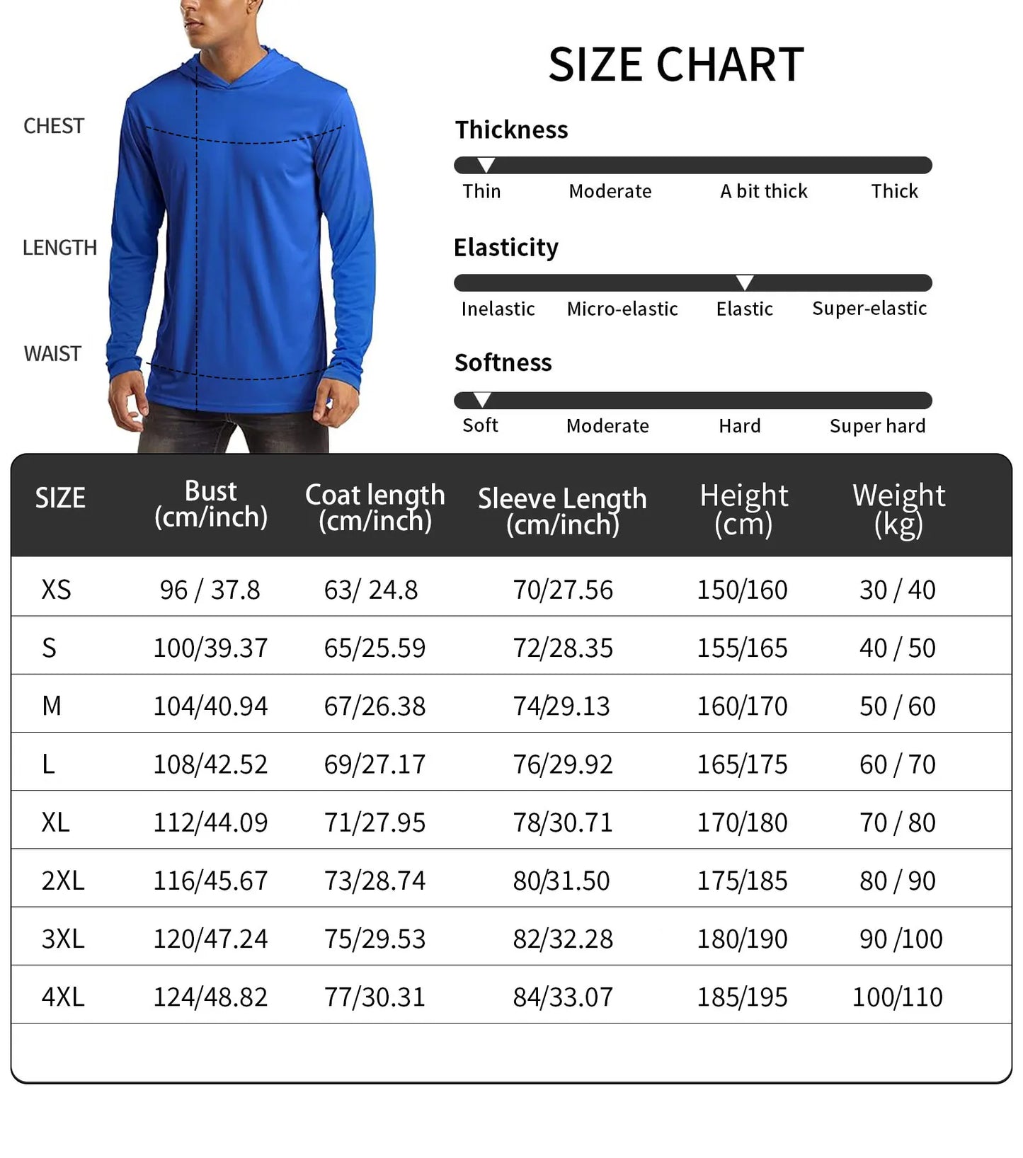 USA 2024 Men's Hooded Long Sleeve Performance Fishing Shirts Jersey For Fishing UV Hoodies Clothing Camiseta De Pesca Tops