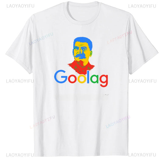 Vintage Goolag USSR Stalin Artsy Man T-shirt Graphic T Shirts Short Sleeve T-shirts Woman T Shirt Summer Men's Clothing