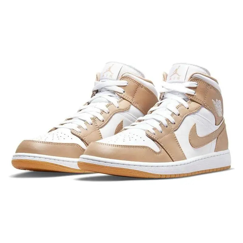 Nike Jordan 1 Mid Tan Gum Sneakers shoes 554724-271