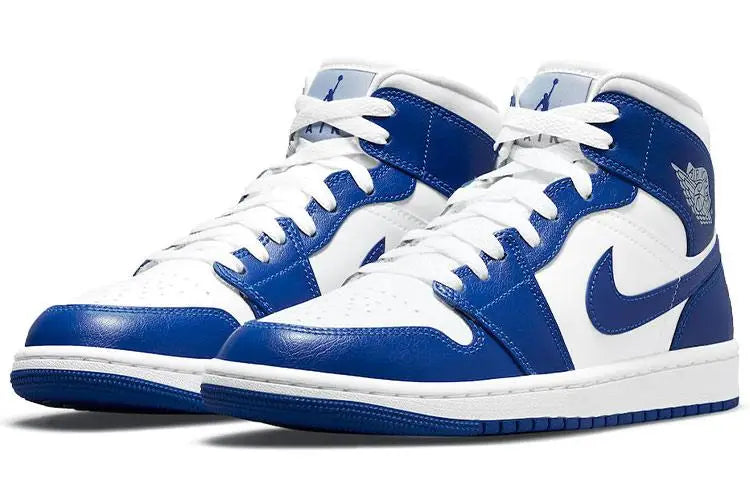 Nike Air Jordan Women's 1 Mid 'Kentucky Blue' Sneakers shoes BQ6472-104