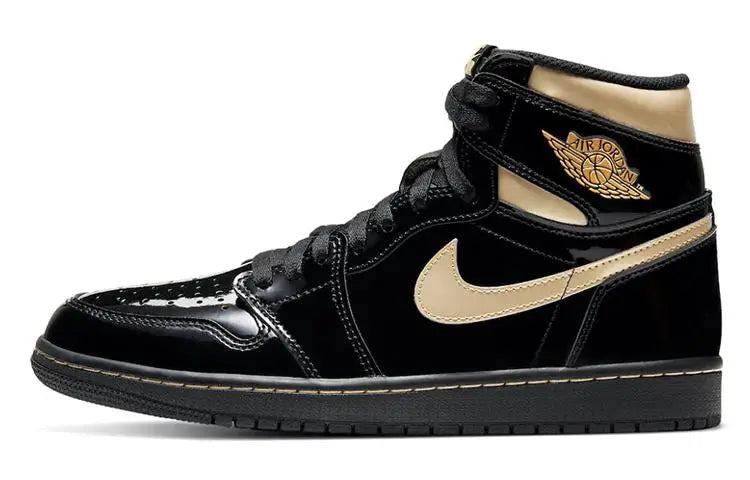 Nike Air Jordan 1 Retro High OG 'Black Metallic Gold' Sneakers shoes 555088-032