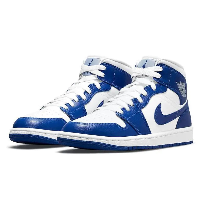 Nike Air Jordan Women's 1 Mid 'Kentucky Blue' Sneakers shoes BQ6472-104