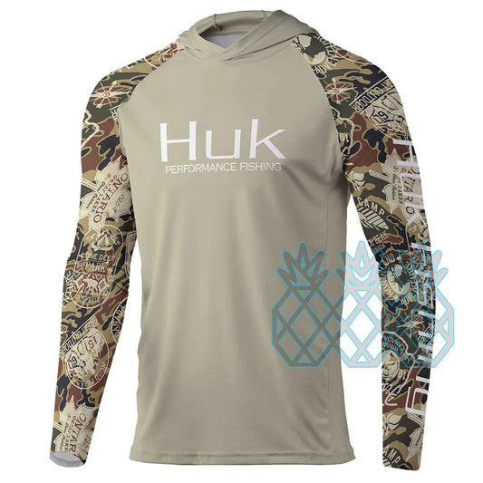 HUK Fishing Clothing Performance Fishing Hoodie Uv Protection Long Sleeve Angling T-shirts Men Breathable Tops Camisa De Pesca