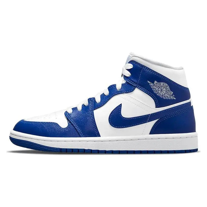 Nike Air Jordan Women's 1 Mid 'Kentucky Blue' Sneakers shoes BQ6472-104