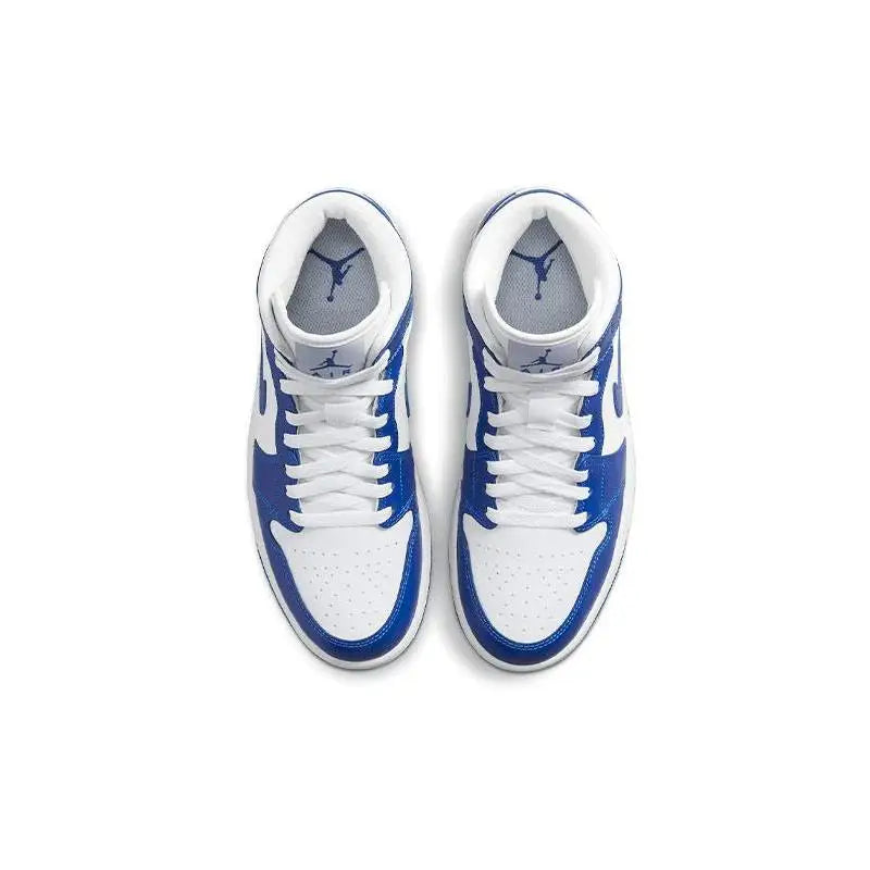 Nike Air Jordan Women's 1 Mid 'Kentucky Blue' Sneakers shoes BQ6472-104