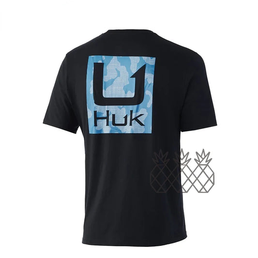 HUK Men's Hunting Shirt UPF 50 Lightweight Camo Performance Short Sleeve Wear Fishing Hiking UV Sun Tees Clothing