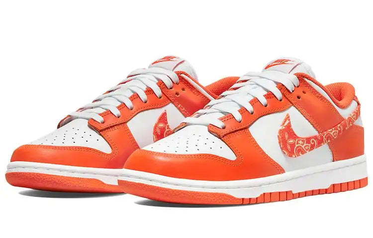 Nike Women's Dunk Low 'orange Paisley' Sneakers Shoes Dh4401-103